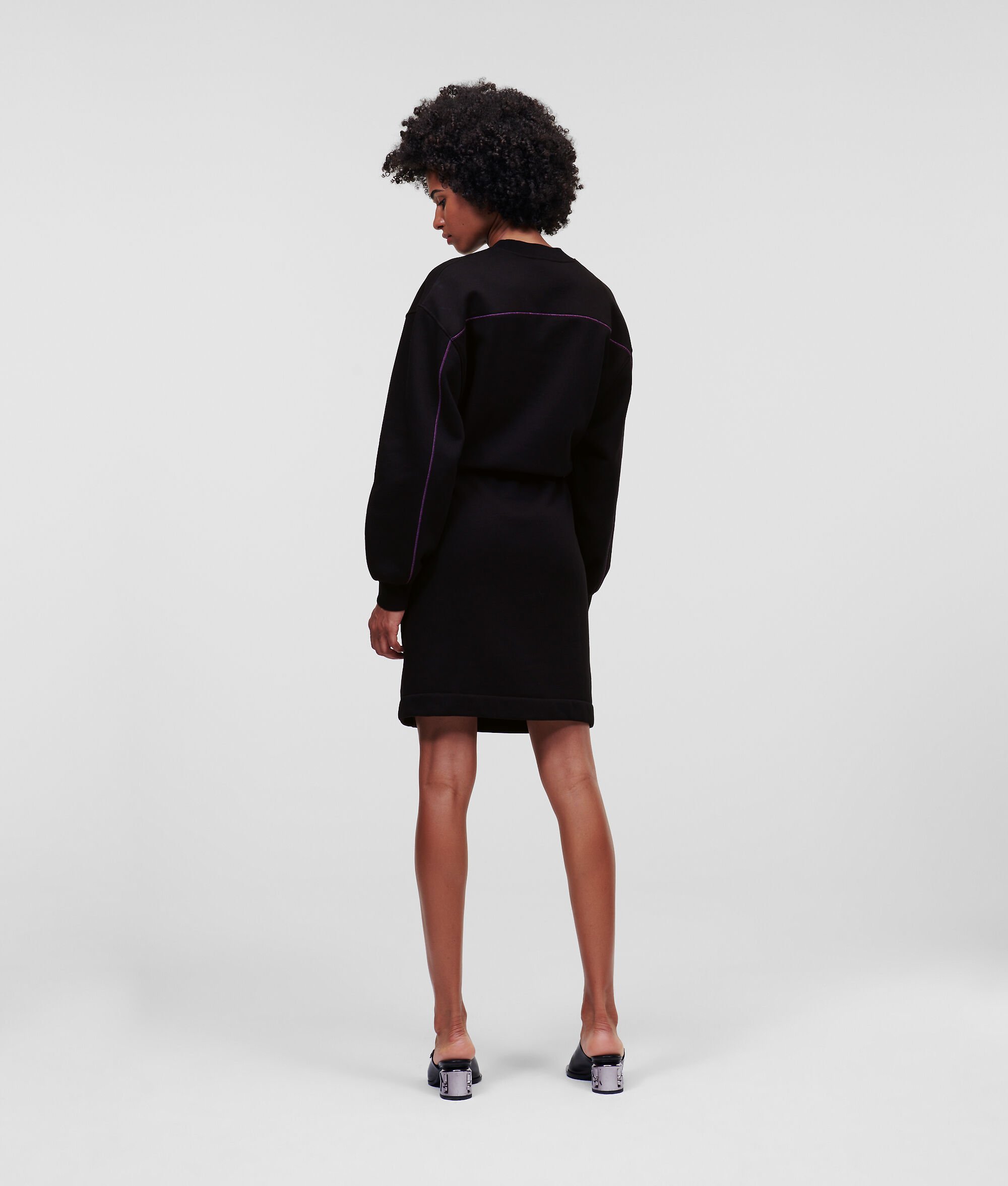 (image for) Extraordinary CONTRAST STITCH SWEATSHIRT DRESS